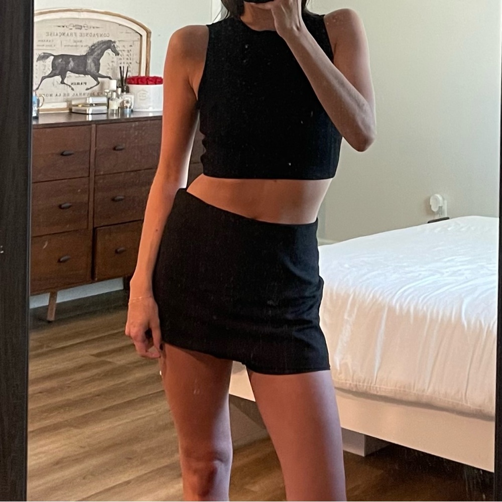 Black Mini Skort / Skirt